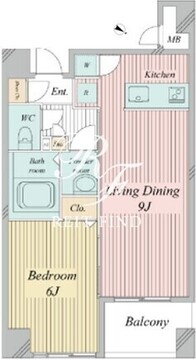 クエスタ高輪 701 間取り図