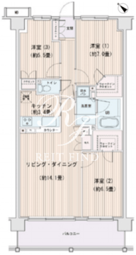 エスティメゾン豊洲レジデンス D-739 間取り図