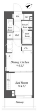 ブランシエスタ品川大井町パークエッジ 205 間取り図
