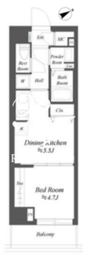 ブランシエスタ品川大井町パークエッジ 207 間取り図