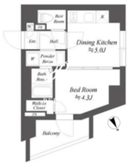 ブランシエスタ品川大井町パークエッジ 401 間取り図