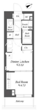 ブランシエスタ品川大井町パークエッジ 405 間取り図