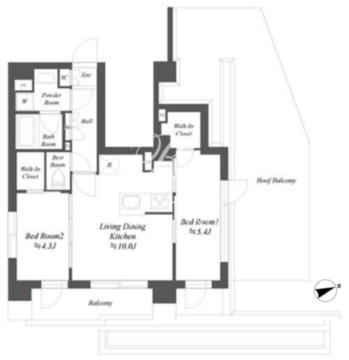 ブランシエスタ品川大井町パークエッジ 701 間取り図
