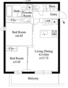 ラヴィエール千駄ヶ谷プレミアムレジデンス 301 間取り図 ?>