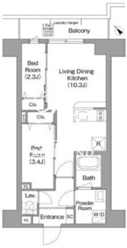 コンフォリア・リヴ豊洲キャナル 311 間取り図