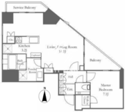 サンウッド広尾 1303 間取り図