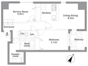 レジディア東麻布 1201 間取り図