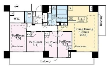 ブランズ本郷 1004 間取り図