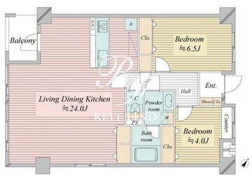 レジディア六本木檜町公園 405 間取り図