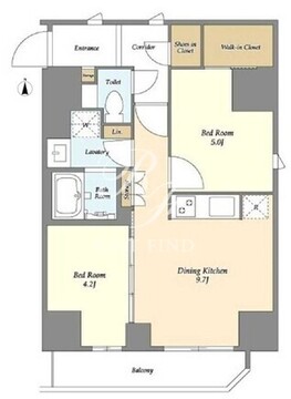グランカーサ蒲田ウエスト 602 間取り図