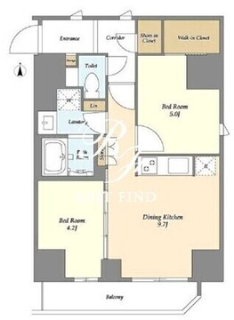 グランカーサ蒲田ウエスト 202 間取り図