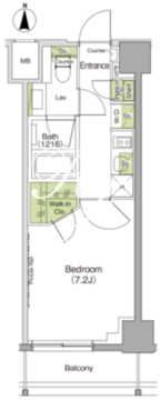 ザ・パークハビオ三軒茶屋 407 間取り図