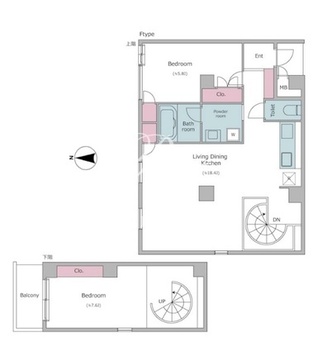 レジディア自由が丘2 306 間取り図