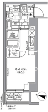 パークハビオ日本橋蛎殻町 401 間取り図