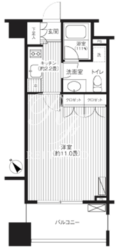 グランハイツ代々木 1104 間取り図