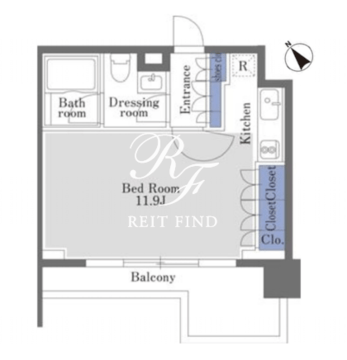 ドゥーエ日本橋 202 間取り図