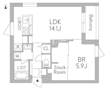 グランデュオ千歳烏山 301 間取り図