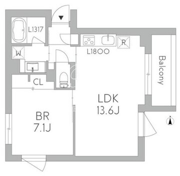 グランデュオ千歳烏山 303 間取り図