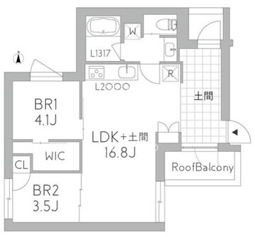 グランデュオ千歳烏山 304 間取り図