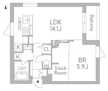 グランデュオ千歳烏山 401 間取り図