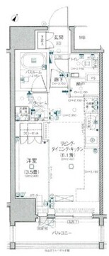 パレステージ上野入谷 902 間取り図