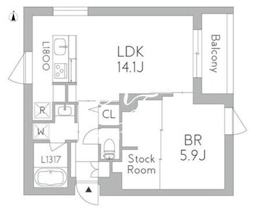グランデュオ千歳烏山 501 間取り図