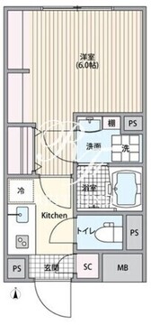 エルファーロ笹塚3 203 間取り図