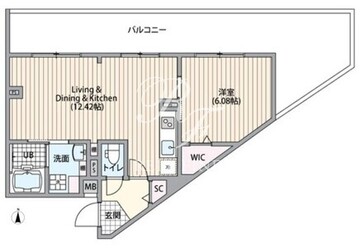 エルファーロ笹塚3 402 間取り図