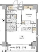ディームス品川南 1203 間取り図