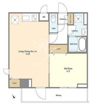 弘進ビル 403 間取り図