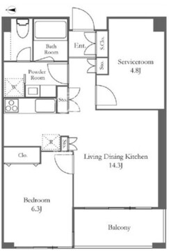 リバーシティ21イーストタワーズ2 3413 間取り図