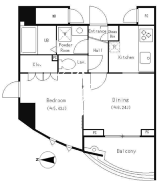 アーレア戸越公園 201 間取り図