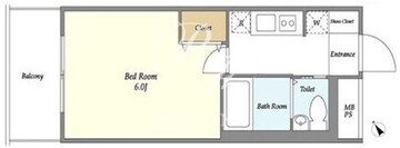 コンフォリア早稲田DEUX 409 間取り図
