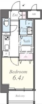 エリタージュ根岸 402 間取り図