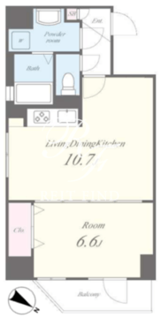 パインウェルズ 801 間取り図