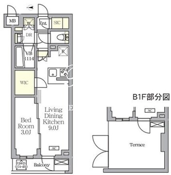 アジールコート都立大学 309 間取り図
