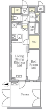 アジールコート都立大学 102 間取り図