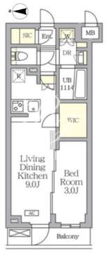 アジールコート都立大学 312 間取り図