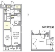 アジールコート都立大学 105 間取り図