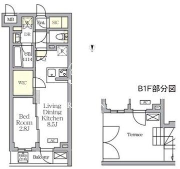 アジールコート都立大学 218 間取り図