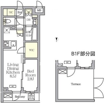 アジールコート都立大学 314 間取り図