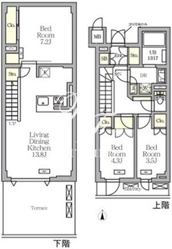 アジールコート都立大学 203 間取り図