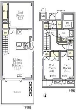 アジールコート都立大学 205 間取り図