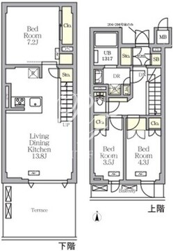 アジールコート都立大学 202 間取り図