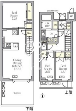 アジールコート都立大学 206 間取り図