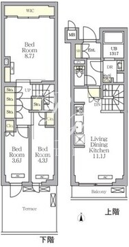 アジールコート都立大学 211 間取り図