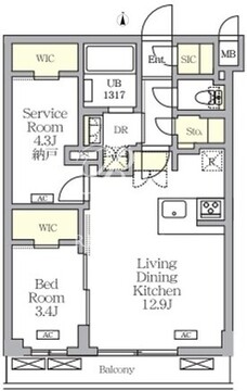 アジールコート都立大学 303 間取り図