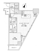 レジディア笹塚2 1008 間取り図