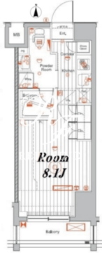 メイクスデザイン住吉アジールコート 504 間取り図