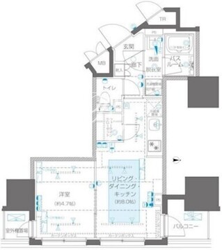 ズーム信濃町 1304 間取り図
